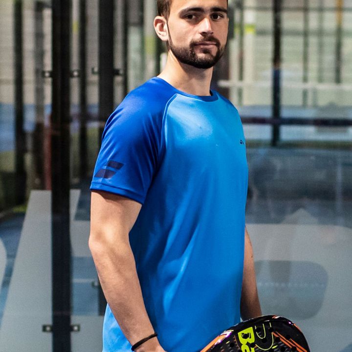 Babolat Play Crew Neck Tee Blue Aster